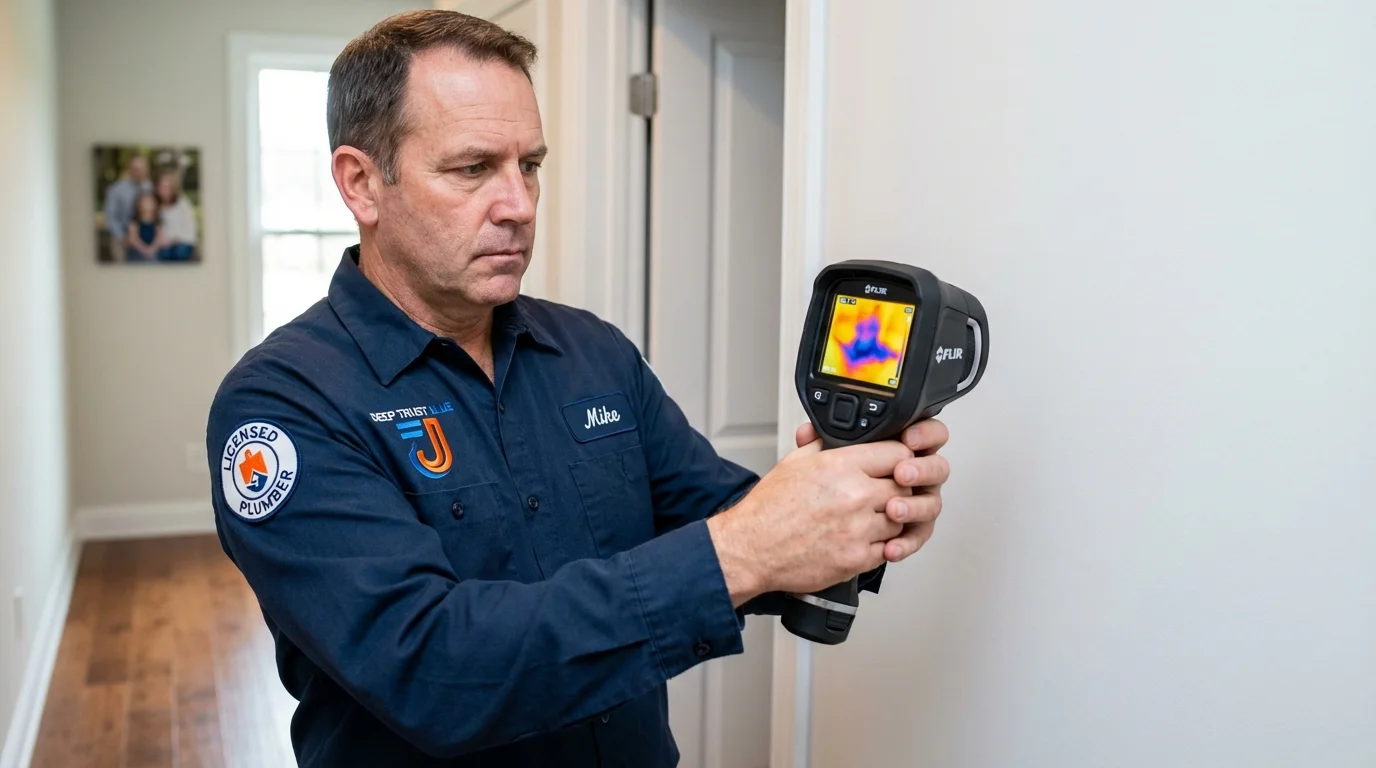 Thermal imaging leak detection by Johns Plumbing LLC in Huntersville